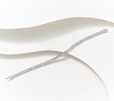 Fire Light Sterling Silver Lab Grown Diamond Tennis Bracelet; 6-1/4"